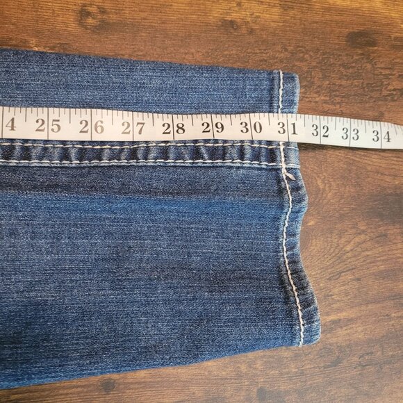 Maurices Jeans 10 R Curvy Bootcut M Pocket Mid Rise Medium Light Wash Stretch - Picture 8 of 10